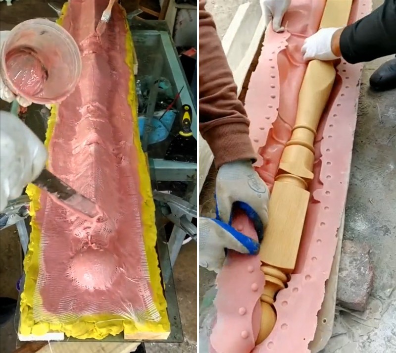 人造玉石樓梯扶手硅膠模具開模 人造玉石樓梯扶手硅膠模具開模